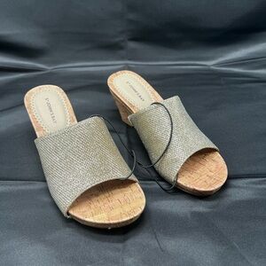 St Johns Bay Womens Slip On Cork Wedge Heel Sandals Size 5–NWOT